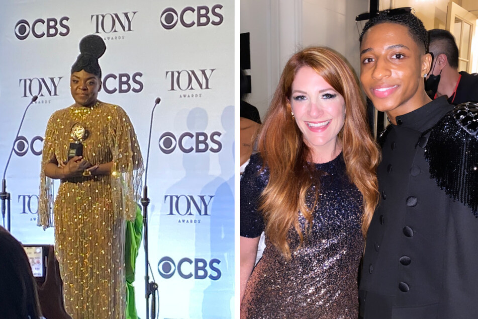 Best Performance by a Lead Actress in a Musical winner Joaquina Kalukang (l.) spoke with her award in hand in the Tonys press room, while TAG24's Lena Grotticelli met up with Best Lead Actor in a Musical winner Myles Frost (r.) just after his win.