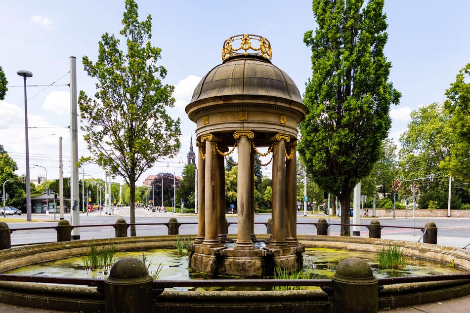 Auch hier spudelt nichts: Der Artesische Brunnen am Albertplatz wird nicht mehr ausreichend mit Wasser versorgt.