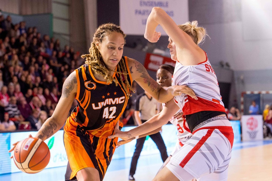 WNBA star Brittney Griner (l.) was in the midst of her fifth season abroad with Russia's UMMC Ekaterinburg when she was detained by Russian authorities last month.