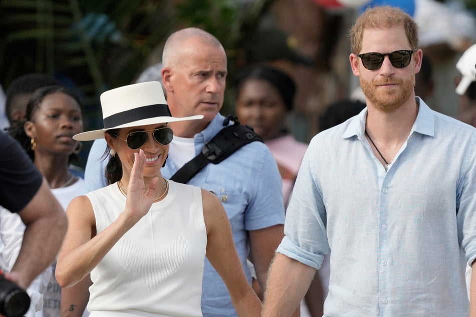 Meghan Markle (43) und Prinz Harry (40) bei ihrem Besuch in Kolumbien im August.