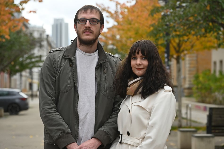 Denise Eusewig (23) und ihr Kumpel André Platen (34) kämpfen für Barrierefreiheit in Chemnitz.