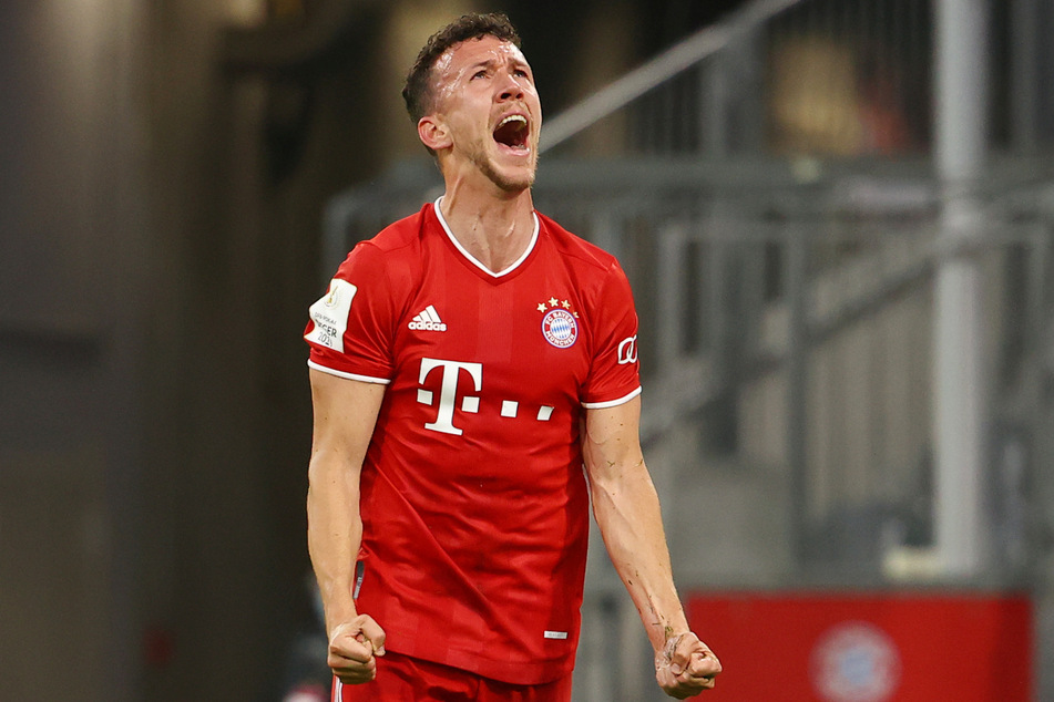 Ivan Perisic vom FC Bayern München bejubelt seinen Treffer zum 1:0 gegen Eintracht Frankfurt.
