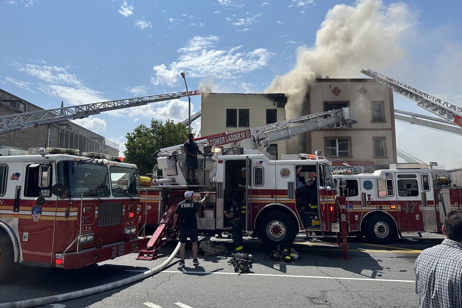 The New York City Fire Department on Monday responded to fires that broke out in Queens and the Bronx.