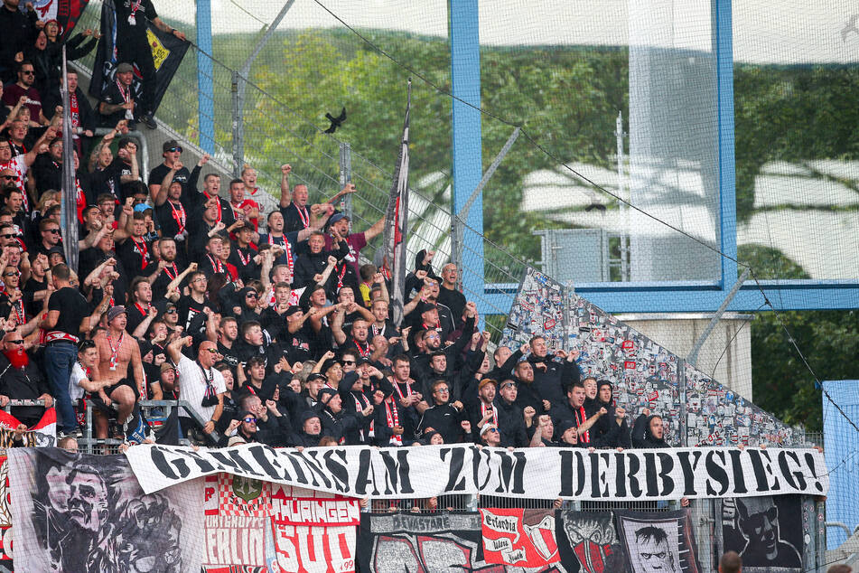 RWE-Fans beim 3:0 Auswärtssieg im September in Chemnitz.