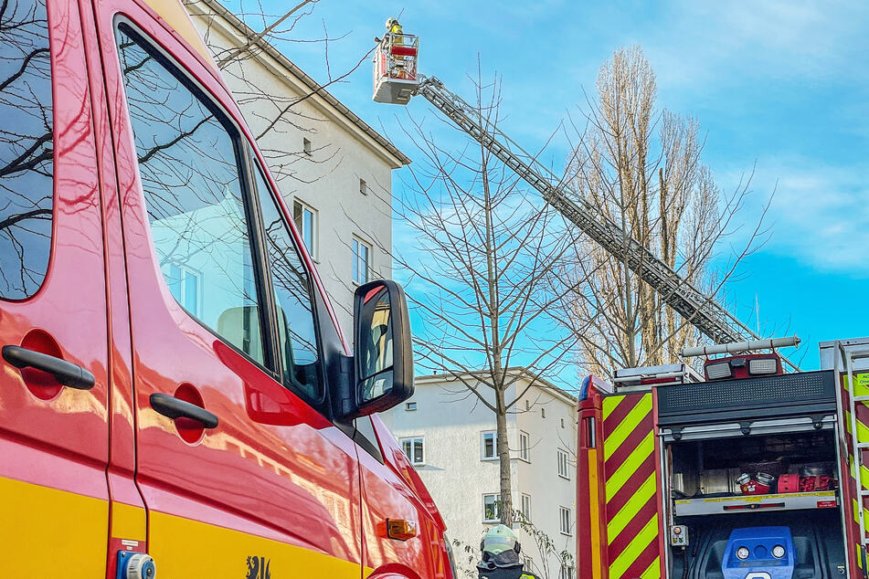 Dresden: Brand in Mehrfamilienhaus in Gruna: Bewohner müssen evakuiert werden