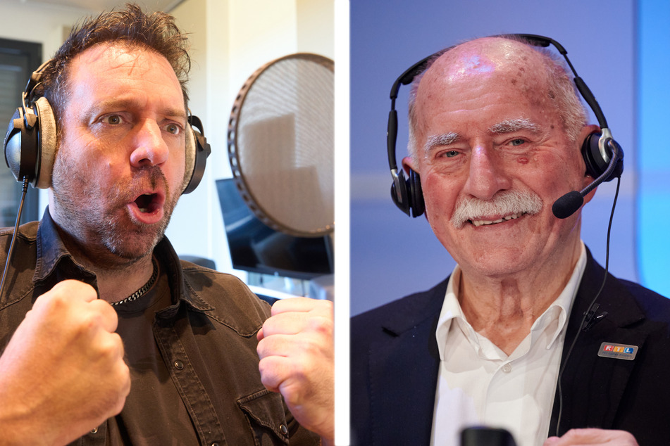 Im FFH-Podcast "Bülents kronke Welt der Musik" verkündete Ikke Hüftgold (45, l.), dass er ein großes Abschiedsspiel für Sportreporter-Legende Werner Hansch (83) organisiert.