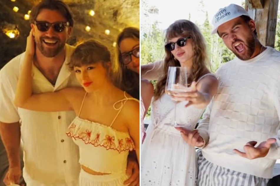 Taylor Swift and Travis Kelce (r.) have fans guessing as engagement rumors and retirement talk swirl.