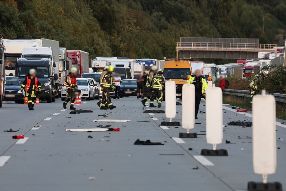 Die Autobahn musste kurzzeitig voll gesperrt werden.
