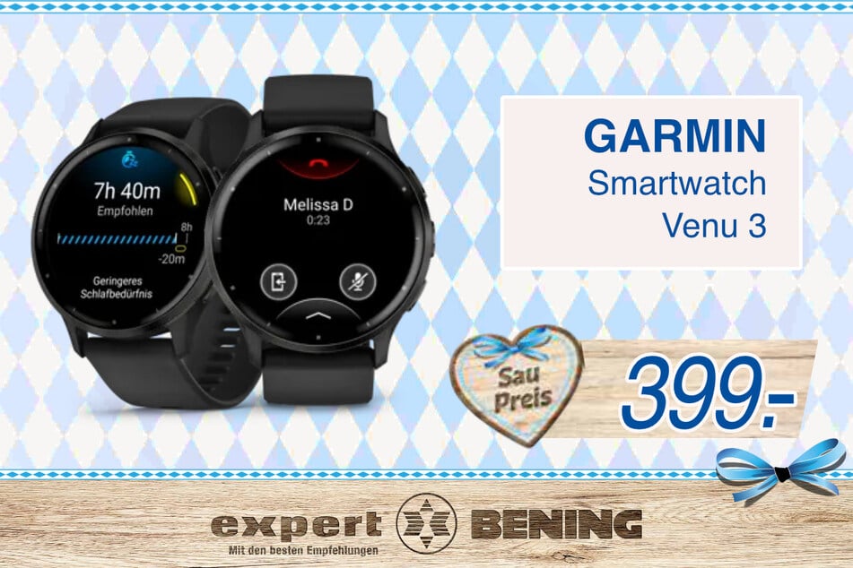 Garmin Smartwatch Venu 3 für 399 Euro.