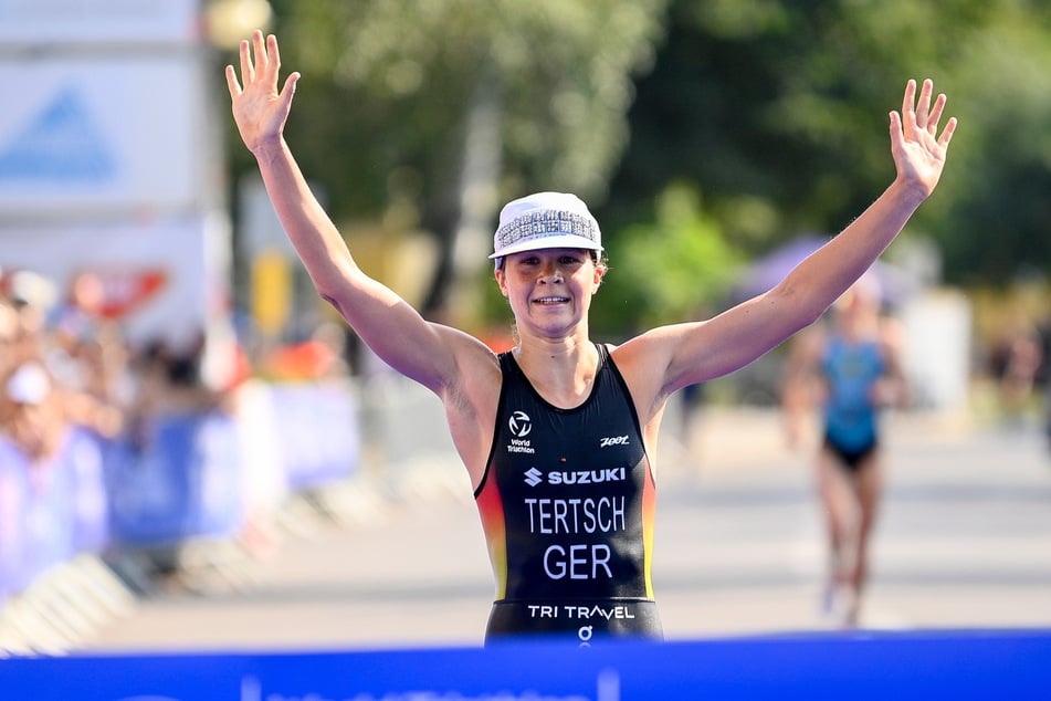 Lisa Tertsch (26) hat sich in Dresden die DM-Krone im Triathlon aufgesetzt. (Archivfoto)