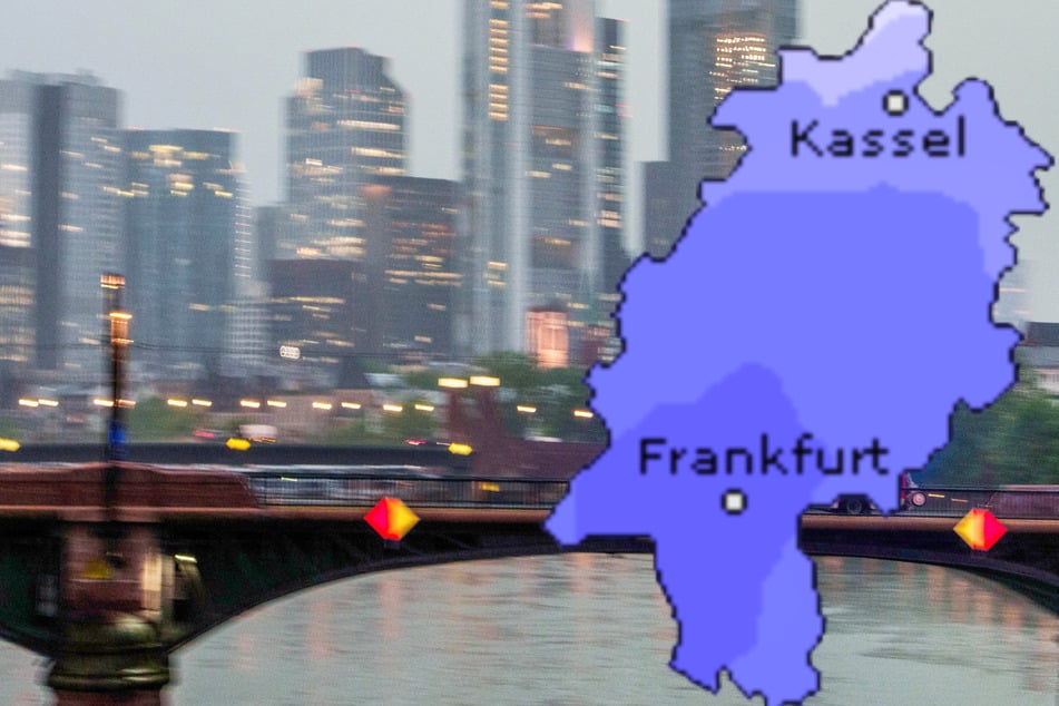 Regenwetter in Frankfurt und Hessen: Auch der Dienst Wetteronline.de (Grafik) sagt teils sehr ergiebige Niederschläge für das Bundesland voraus.