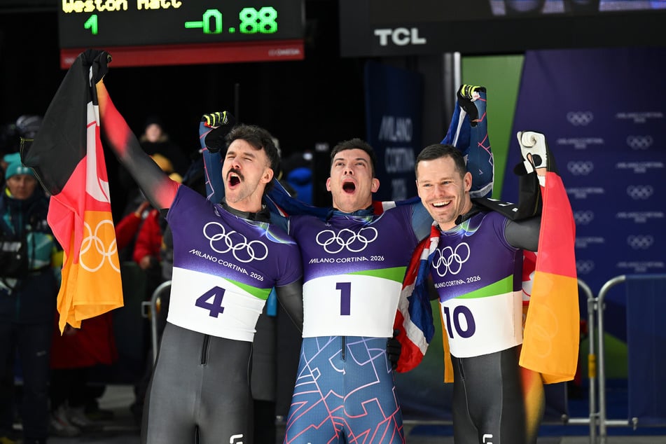 Axel Jungk (l.) und Christopher Grotheer (33, r.) mussten sich nur Dominator Matt Weston (28) geschlagen geben.