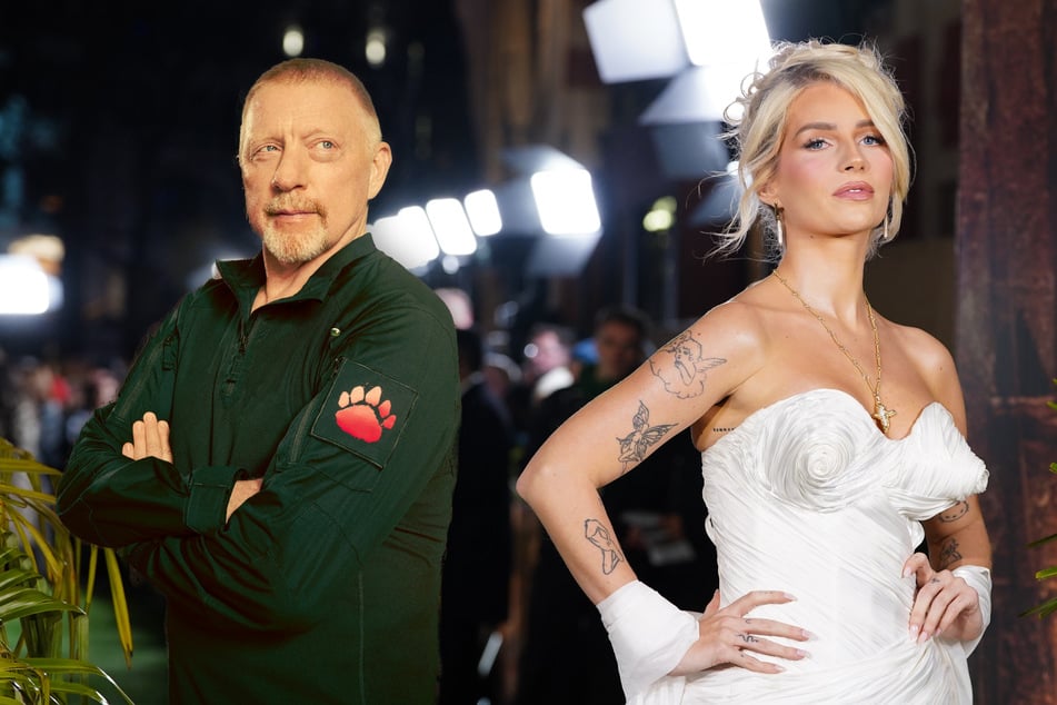 Montage: Lottie Moss (27, r.) ist inzwischen nicht mehr nur als (Halb-) Schwester von Supermodel Kate Moss (51) bekannt. Beim Dreh von "Bear Hunt - Die Promi-Jagd" freundete sie sich mit Boris Becker (57) an.