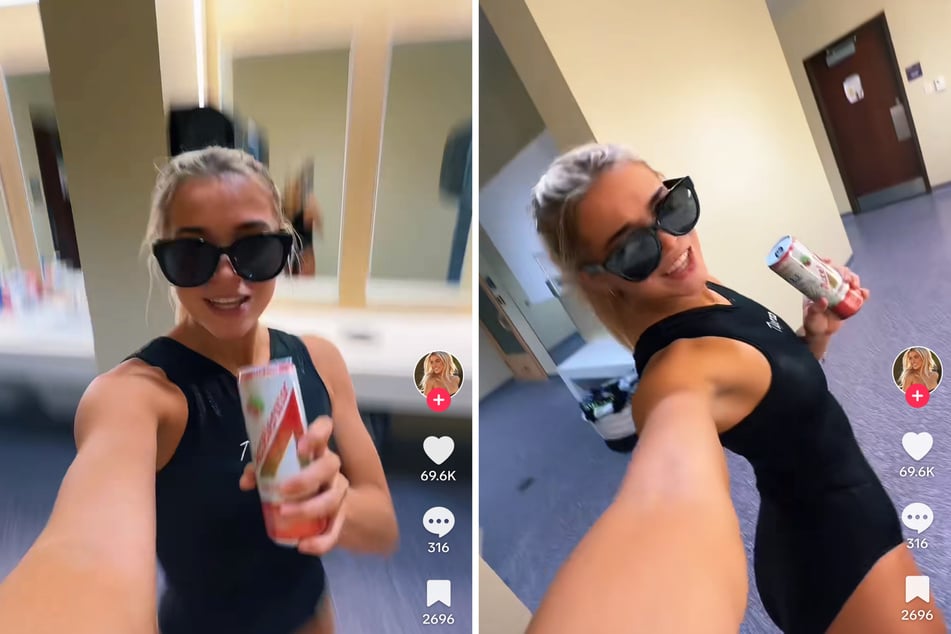 Olivia Dunne did her own rendition of TikTok's viral "tube girl" trend in a recent video.