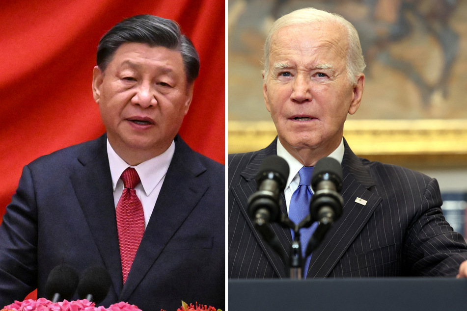 On Friday, President Joe Biden (r.) said that a meeting with Chinese President Xi Jinping is "a possibility."