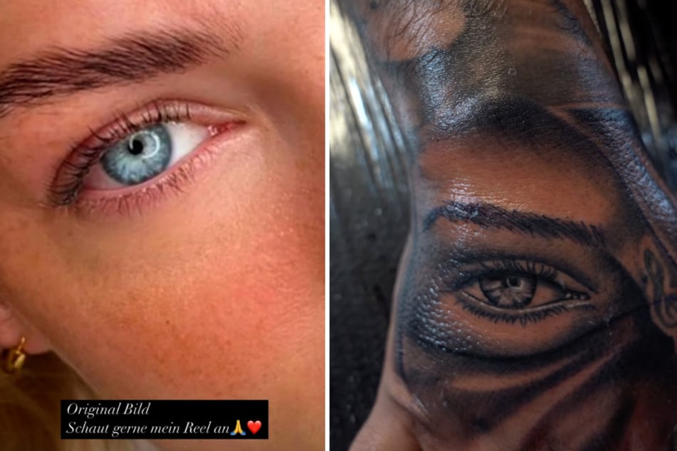 Erstaunlich ähnlich: Links das Original, rechts Pietros neues Tattoo.