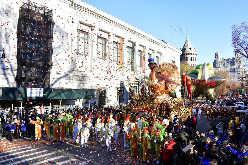 Tom Turkey by Macy's appears during the 97th Macy's Thanksgiving Day Parade on November 23, 2023, in New York City.