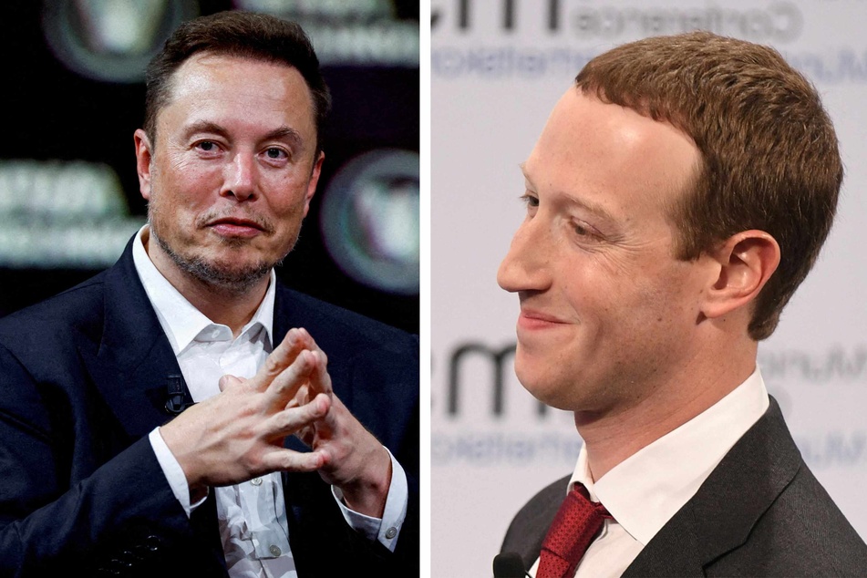 Meta CEO Mark Zuckerberg (r.) said he's "not holding his breath" for a cage fight matchup against X CEO Elon Musk, and that a date has not been agreed on.