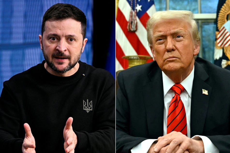 President Donald Trump (r.) turned on his one-time ally Volodymyr Zelensky in recent days, accusing the Ukrainian leader of being a "dictator" and having started Ukraine's war with Russia.