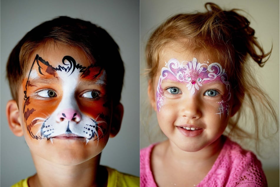Kinderschminken: einfache Vorlagen für einen tierischen Auftritt - ob Katze oder Blumenfee.