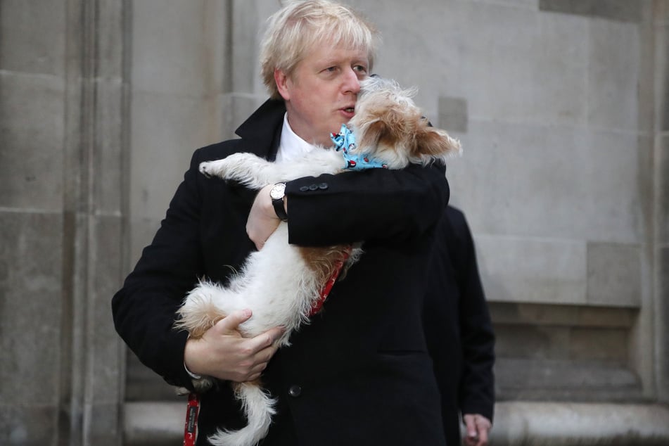 Premierminister Boris Johnson (57) mit seinem Hund Dilyn. (Archivbild)