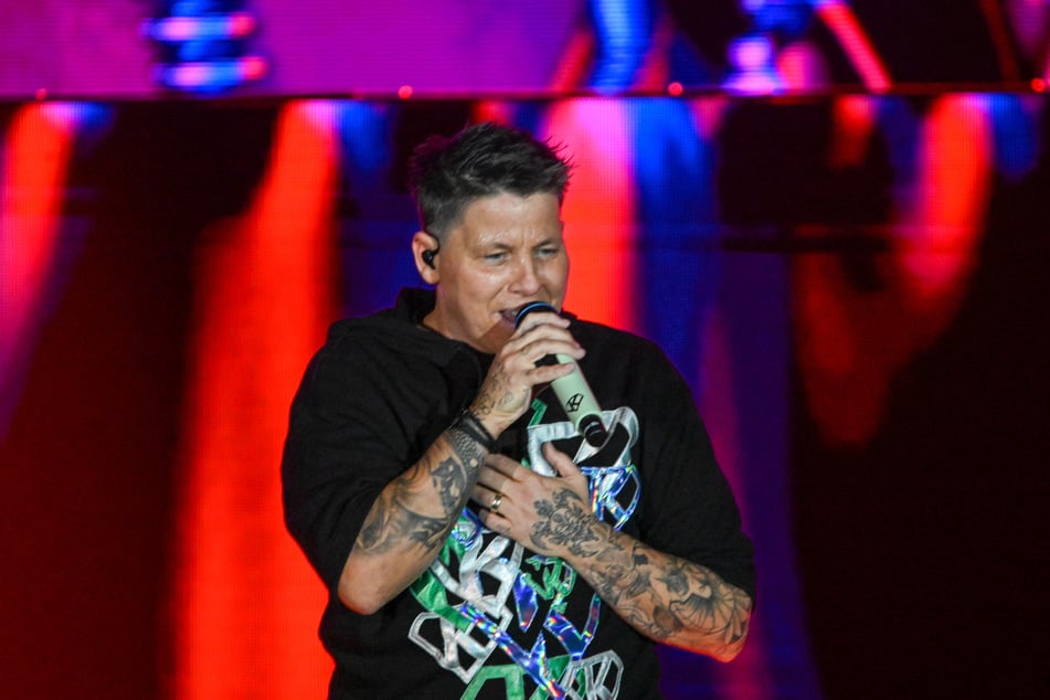 Kerstin Ott (43) schlug Mittwochabend in der Leipziger QUARTERBACK Immobilien ARENA ein paar ernstere Töne an.