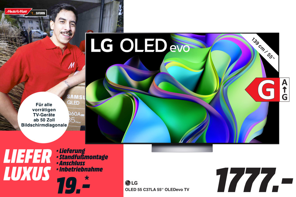 55-Zoll LG-Fernseher OLED55C37LA
für 1.777 Euro.
