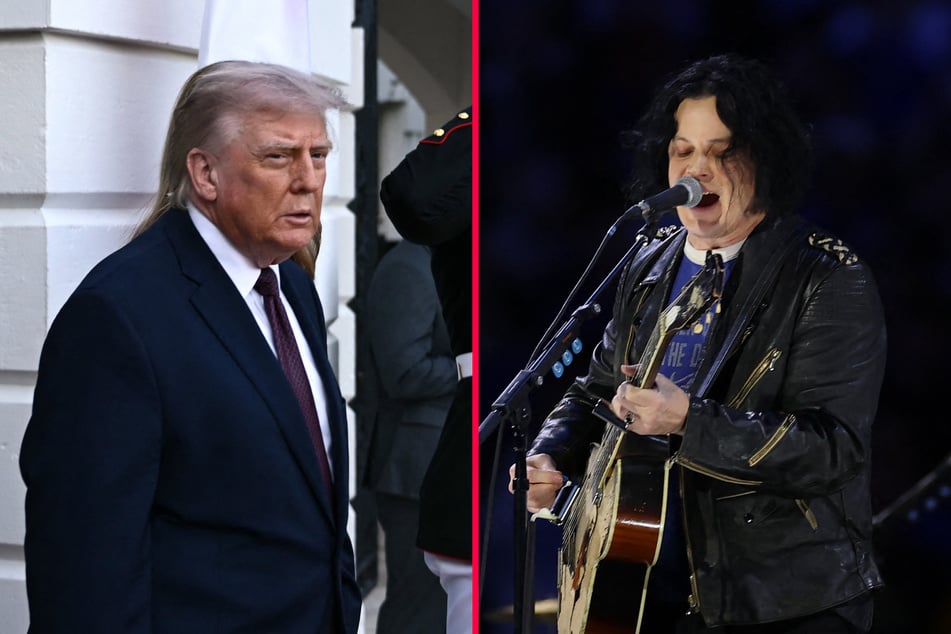 Jack White (r.) slammed President Donald Trump over an AI image the president posted depicting himself as Jesus Christ.