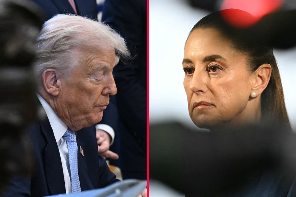 Mexican President Claudia Sheinbaum (r.) offered to mediate between the US and Venezuela after President Donald Trump (l.) said he'd be willing to speak with Venezuela's Nicolás Maduro.