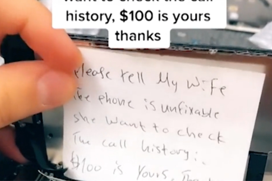 In the iPhone, TikTok user "Maniwarda" found a note with an immoral offer.
