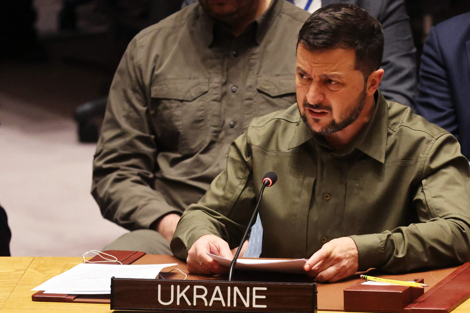 Ukrainian President Volodymyr Zelensky spoke before the UN Security Council on Wednesday.