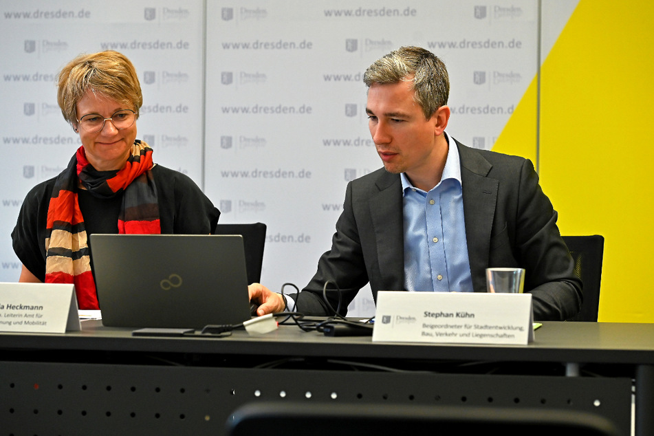 Stadtplanungsamtsleiterin Anja Heckmann (52) und Verkehrsbürgermeister Stephan Kühn (43, Grüne) stellten am Mittwoch die Pläne vor.