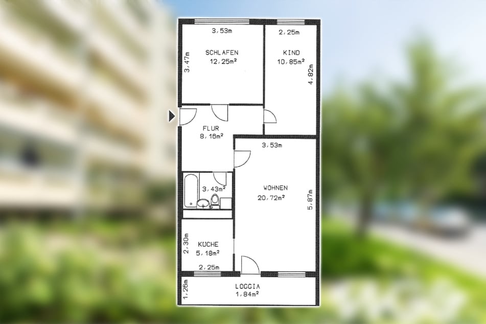 Euer neues Zuhause im Dresdner Süden: Schöne 3-Zimmer-Wohnung in der Ludwig-Renn-Allee 17.