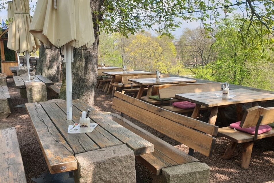 Der idyllische Biergarten des Restaurants Miramar in Chemnitz ist auch als "Balkon von Chemnitz" bekannt.