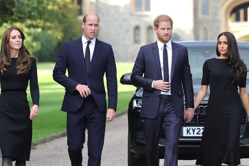 Prinzessin Kate (44, v. l.) und Prinz William stehen weiterhin auf Kriegsfuß mit Prinz Harry (41) und Herzogin Meghan (44). (Archivbild)