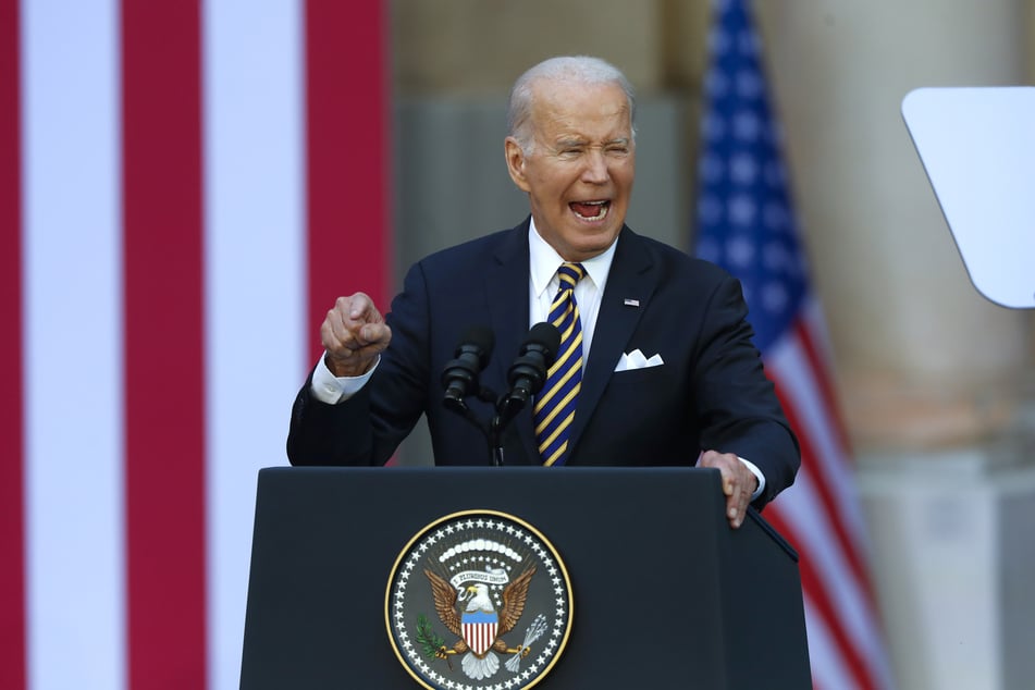 Joe Biden, Präsident der USA (80), spricht auf einer Veranstaltung auf dem Nato-Gipfel.