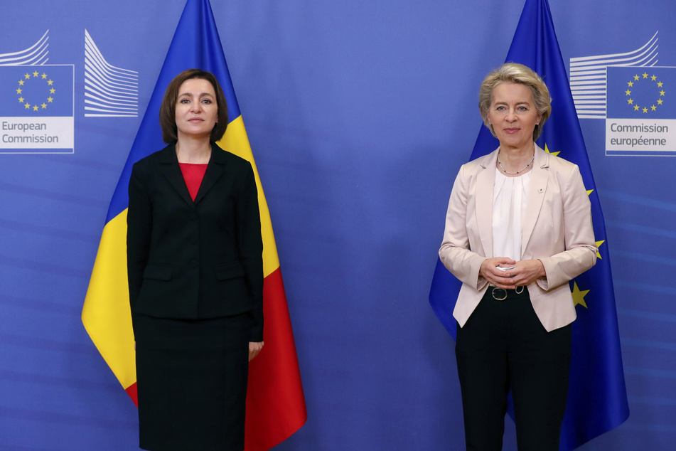 Die moldauische Präsidentin Maia Sandu (49, l.) will aufgrund der gegenwärtigen Situation "schnell und klar handeln".