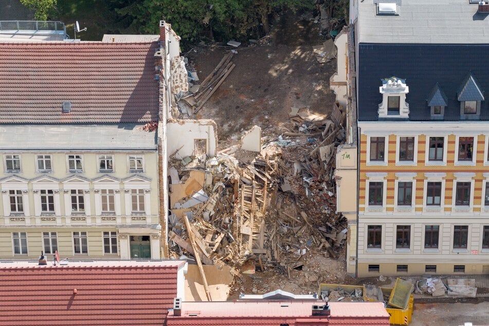 Nach der Explosion blieb von dem Haus in Görlitz nur noch ein Schutthaufen übrig.