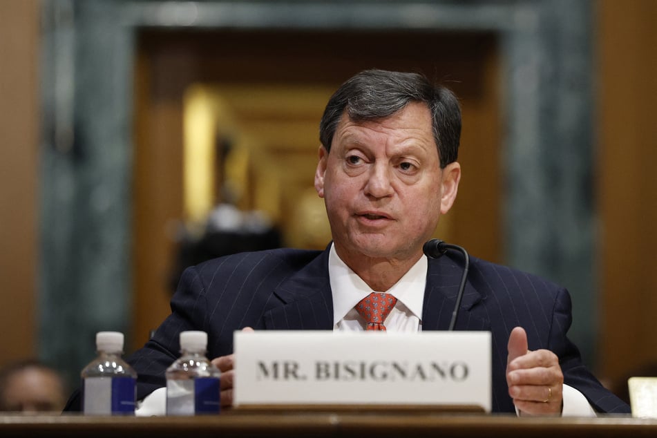 Frank Bisignano, Donald Trump’s nominee for commissioner of the Social Security Administration, testifies at his Senate Finance Committee confirmation hearing on March 25, 2025.