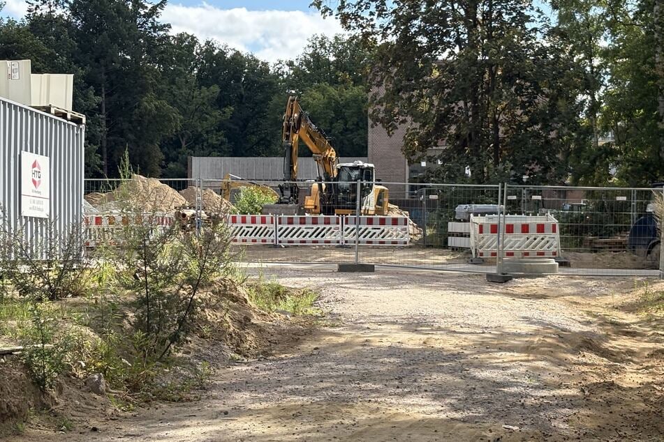 Auf dieser Baustelle ist am Montagmittag eine Gasleitung beschädigt worden.