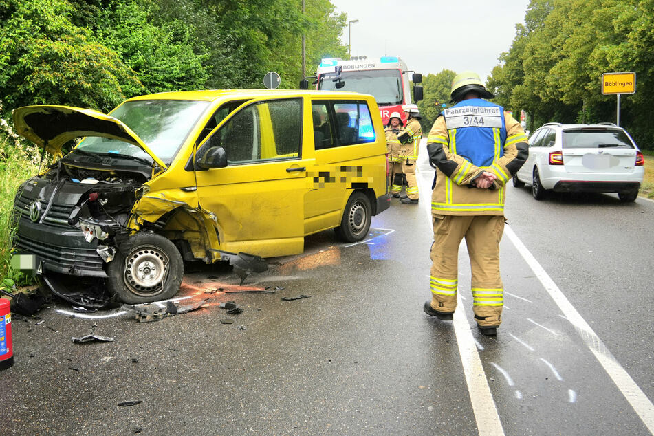 Der Unfall passierte nur wenige Meter vor dem Ortseingang von Böblingen.