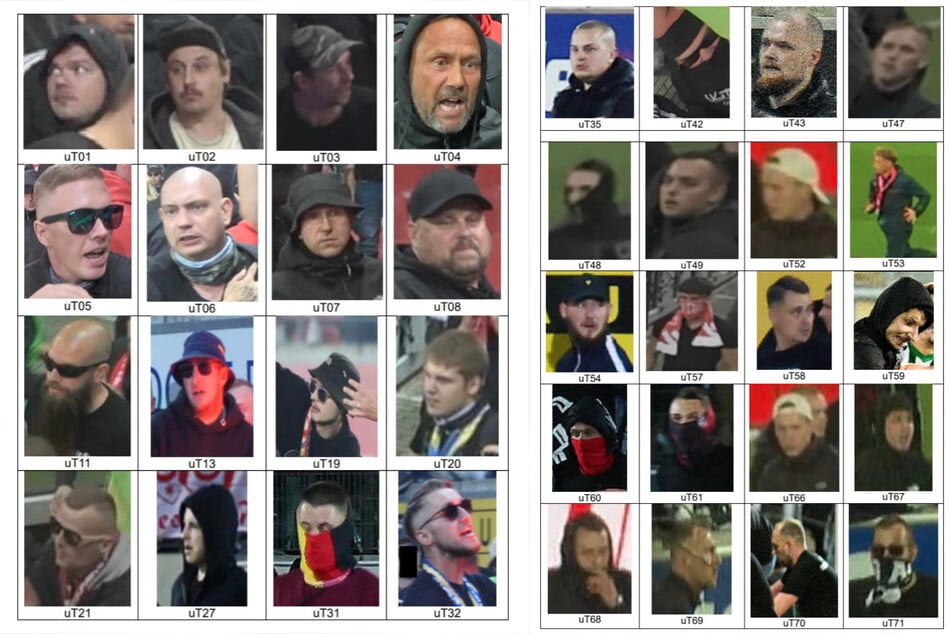 Die Polizei hat die Gesichter von 40 Tatverdächtigen veröffentlicht.