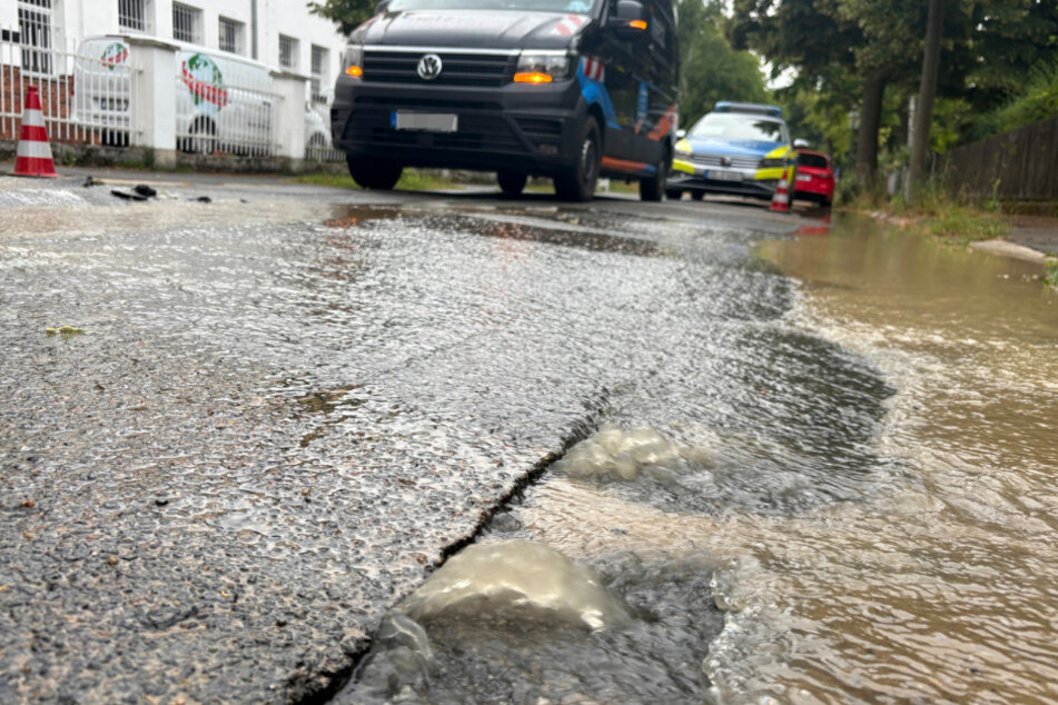 Chemnitz: Havarie in Chemnitz: Anwohner vorerst ohne Wasser