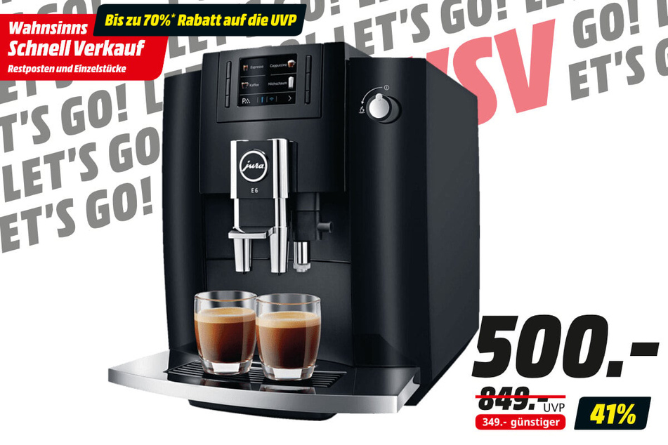 Jura-Kaffeevollautomat für 500 statt 849 Euro.