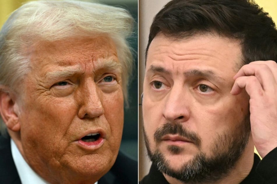 Ukrainian President Volodymyr Zelensky (r.) has blocked a deal led by Donald Trump to give US access to Ukrainian rare earths.