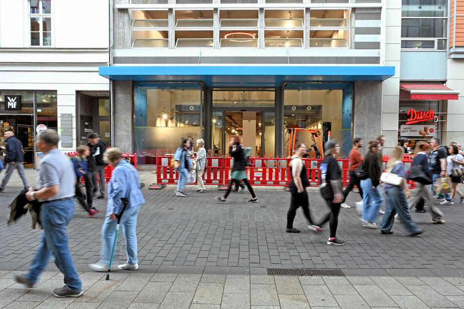 In der Grimmaischen Straße entsteht ein neuer Technik-Store.