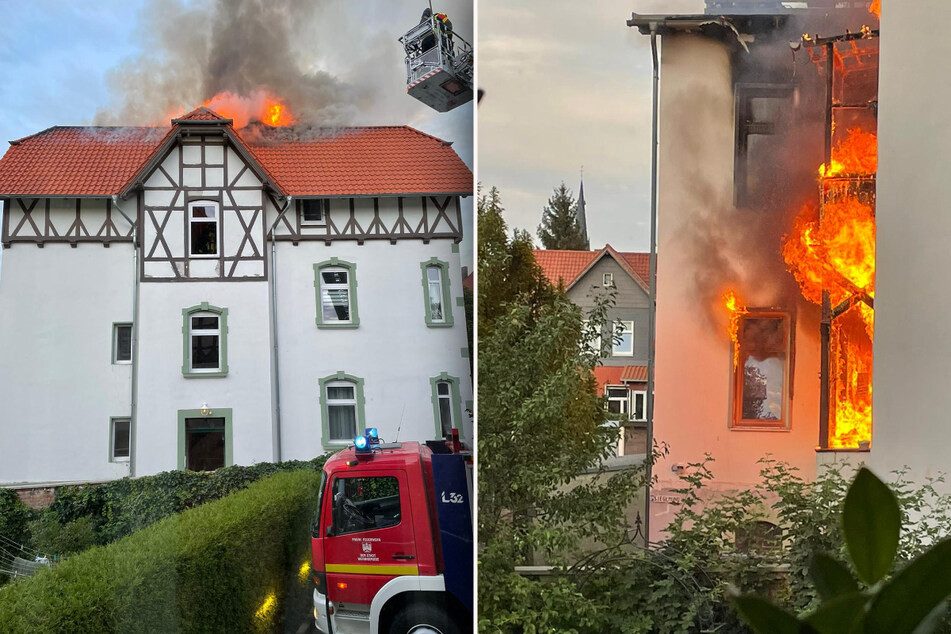Am Freitagabend ist ein Balkon in einem Mehrfamilienhaus in Flammen geraten.