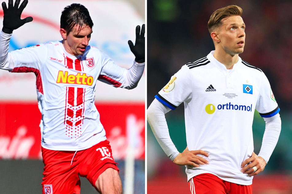 Jahn-Profi Christoph Moritz (32, l.) trifft auf seinen Ex-Verein, HSV-Spielmacher Sonny Kittel (29) steht vor seinem 100. Pflichtspiel für die Rothosen.