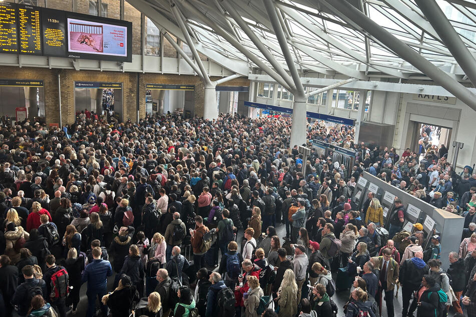 Für viele Passagiere ging hier nichts: Am Bahnhof King's Cross fielen zahlreiche Züge aus.