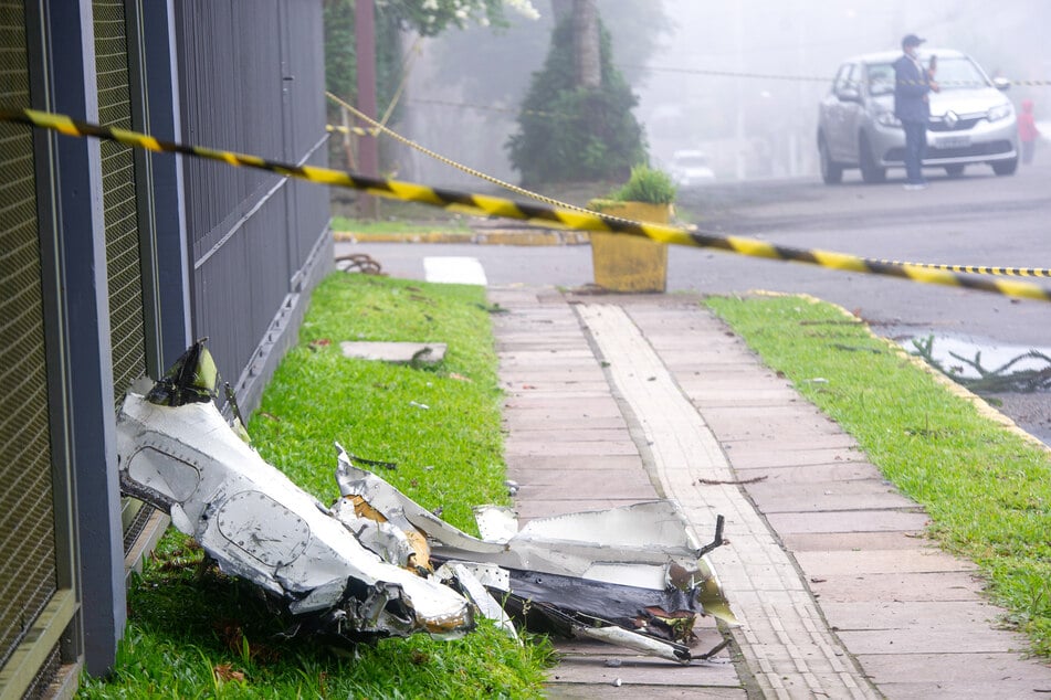 The plane crashed into several buildings in the small Brazilian town.